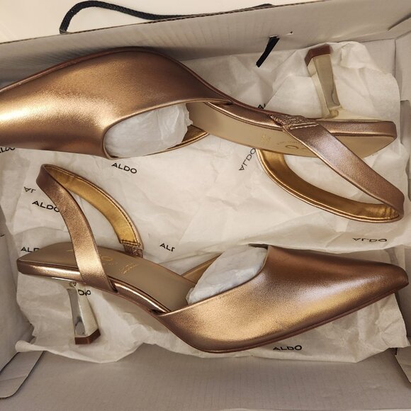 ALDO "Basanti" Leather Slingback heels. NIB. Size 6 - Picture 8 of 10